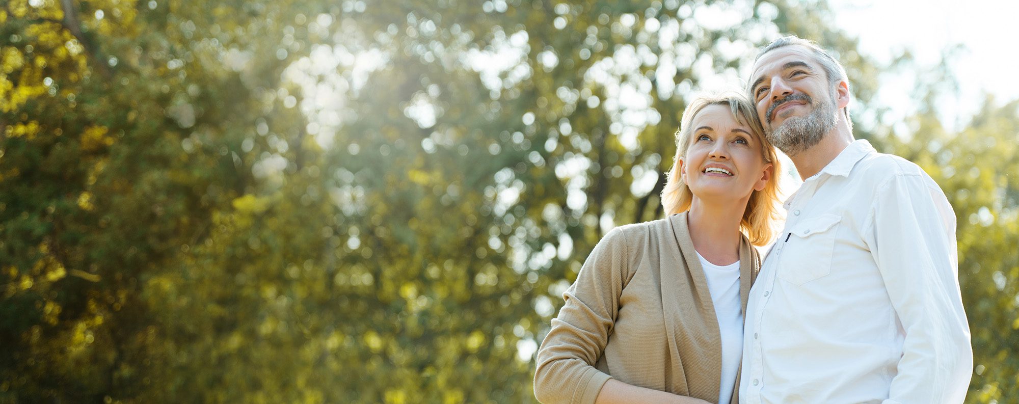 couple looking to the sky — hope and healing